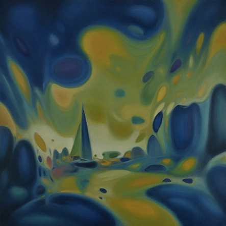 The Moment After, 2026. Oil on Belgian linen by Helena Revuelta. Contemporary abstract painting.